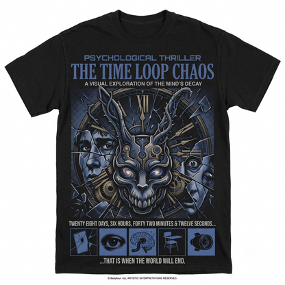 Retro Psychological Thriller Rabbit Mask Graphic Tee  Vintage Cult Film Art Shirt Unisex T-shirt