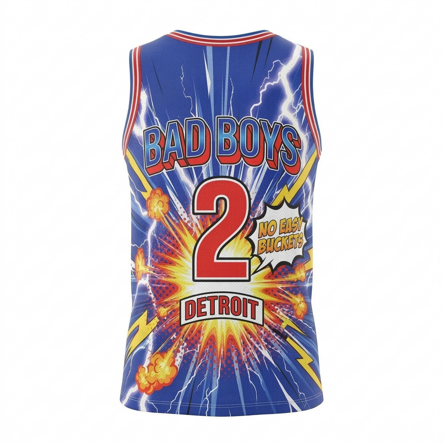 Motor City Basketball Heritage AOP Unisex Comic Art Hoop Jersey - "Bad Boys" Era Edition