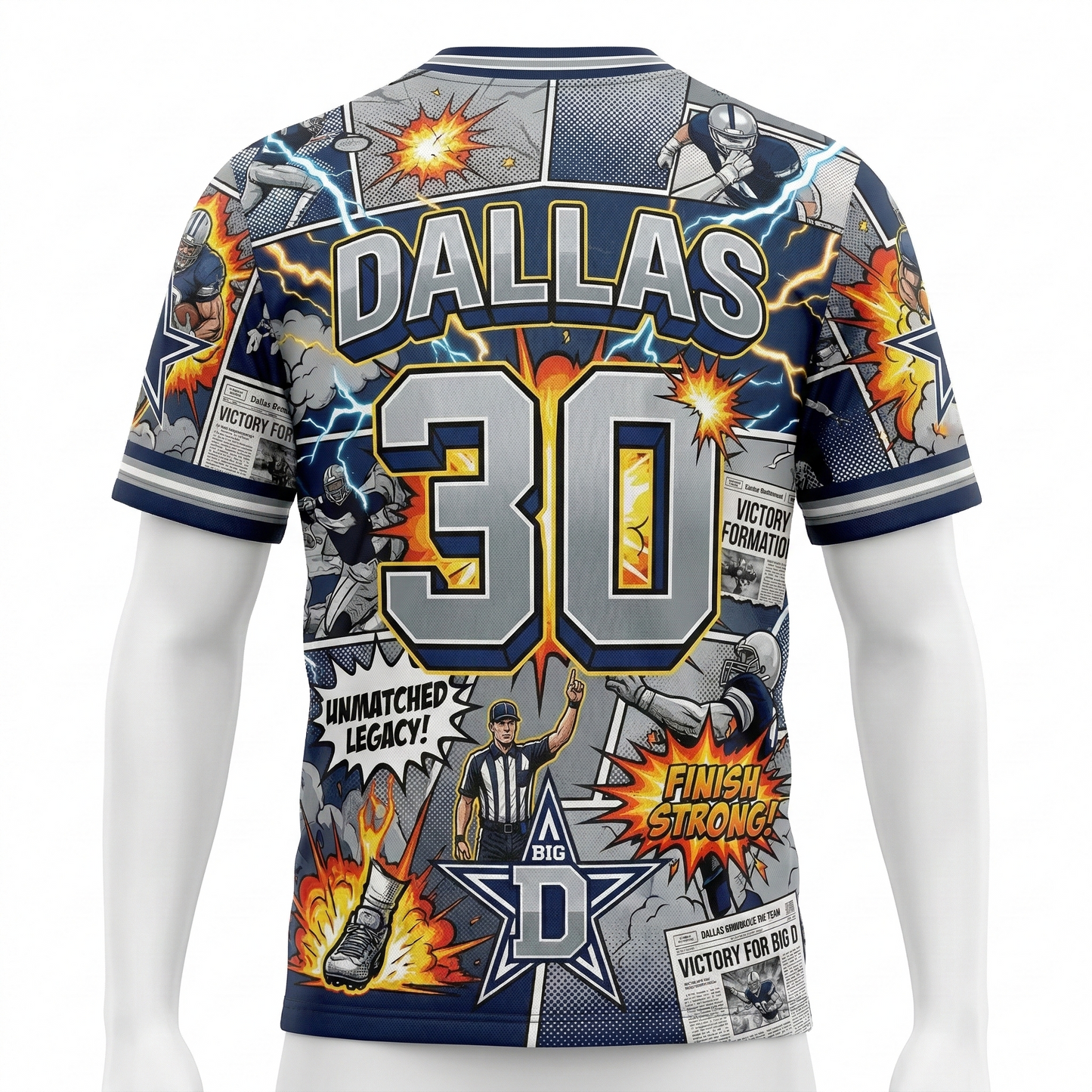 Dallas Football Comic Jersey - "America's Team" Hype