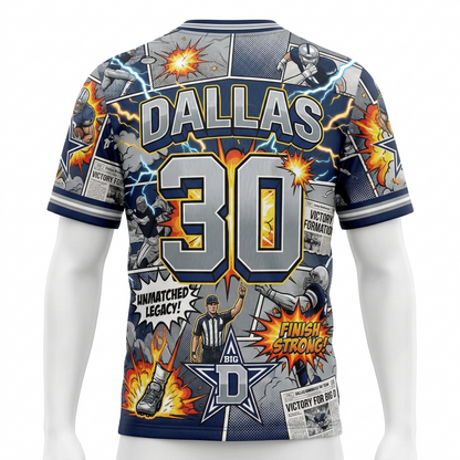 Dallas Football Comic Jersey - "America's Team" Hype