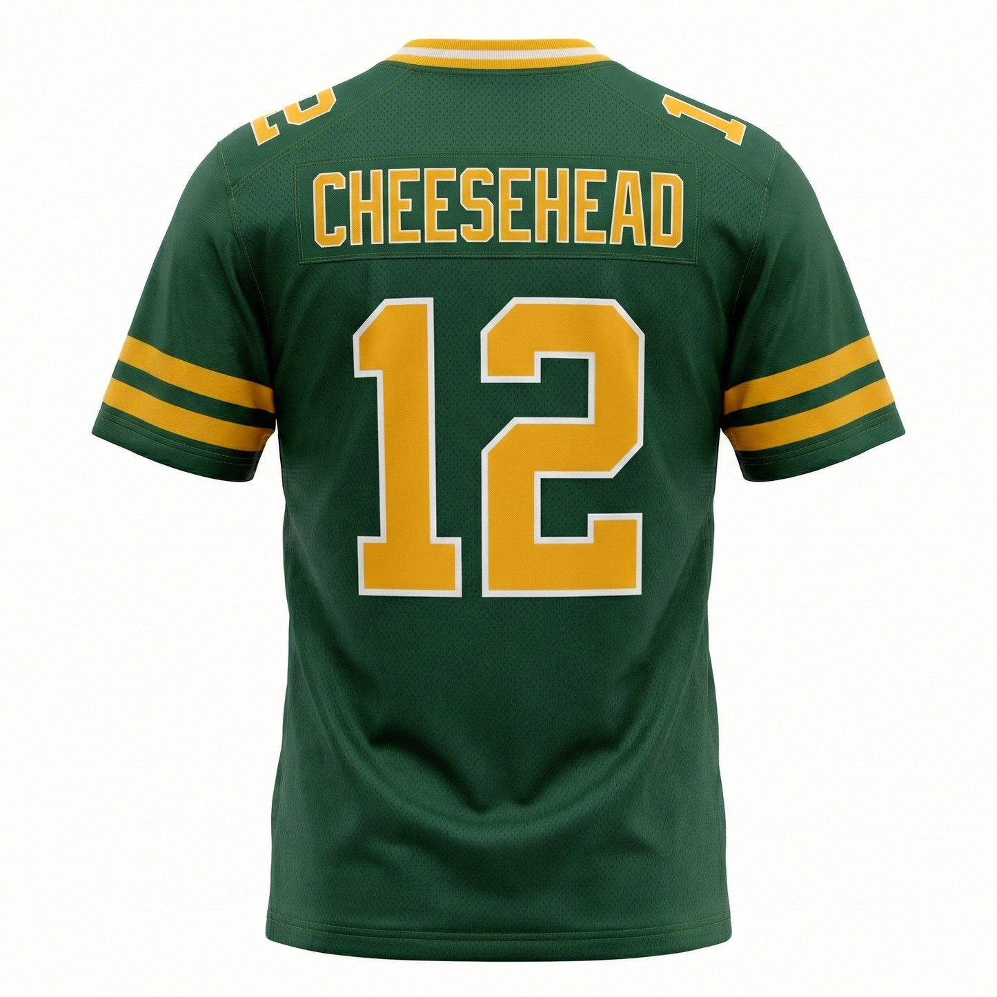 Men's Titletown Green and Gold Football Jersey - "In Gouda We Trust" Pro-Style AOP