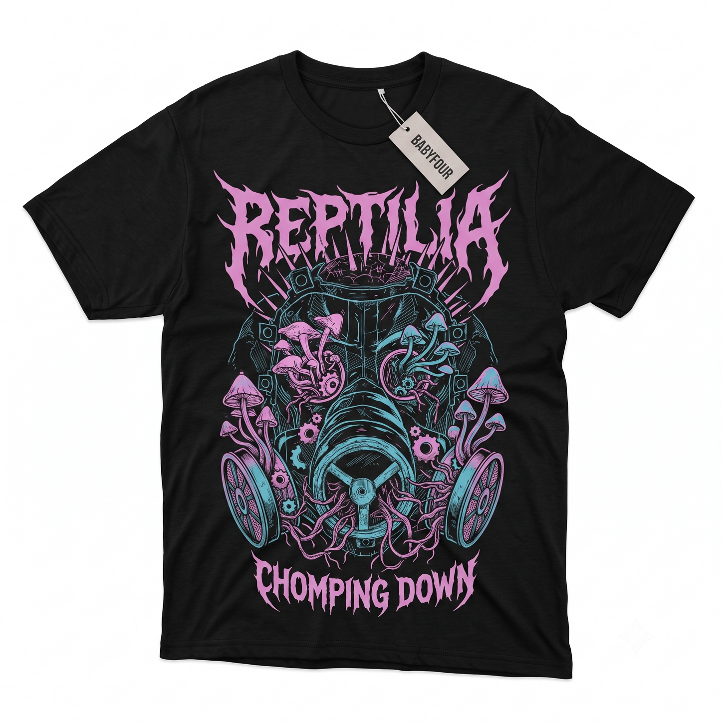 Reptile Sorcerer Killer Retro Manga Graphic Tee - Dark Fantasy Anime Unisex T-shirt