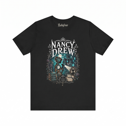 Retro Mystery Book Graphic Tee - Vintage Sleuth Aesthetic Clothing, Dark Academia Bookish Gift - Unisex T-shirt