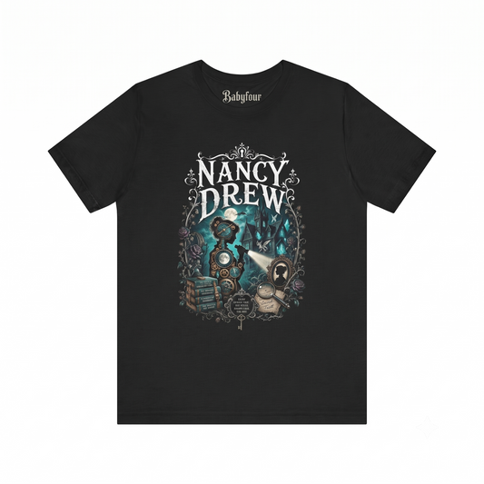 Retro Mystery Book Graphic Tee - Vintage Sleuth Aesthetic Clothing, Dark Academia Bookish Gift - Unisex T-shirt
