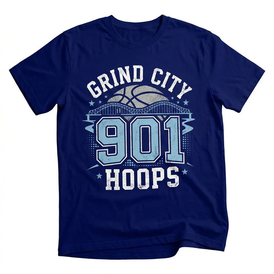 Memphis Basketball Fan Apparel - Grind City 901 Hoops T-Shirt, Hoodie & Sweatshirt