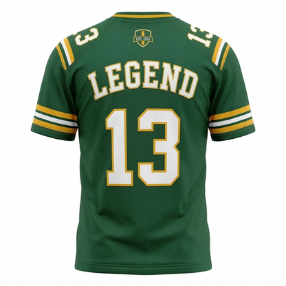 Green Bay Football Legend Heritage All-Over Print Jersey - Classic Professional Football Fan Apparel