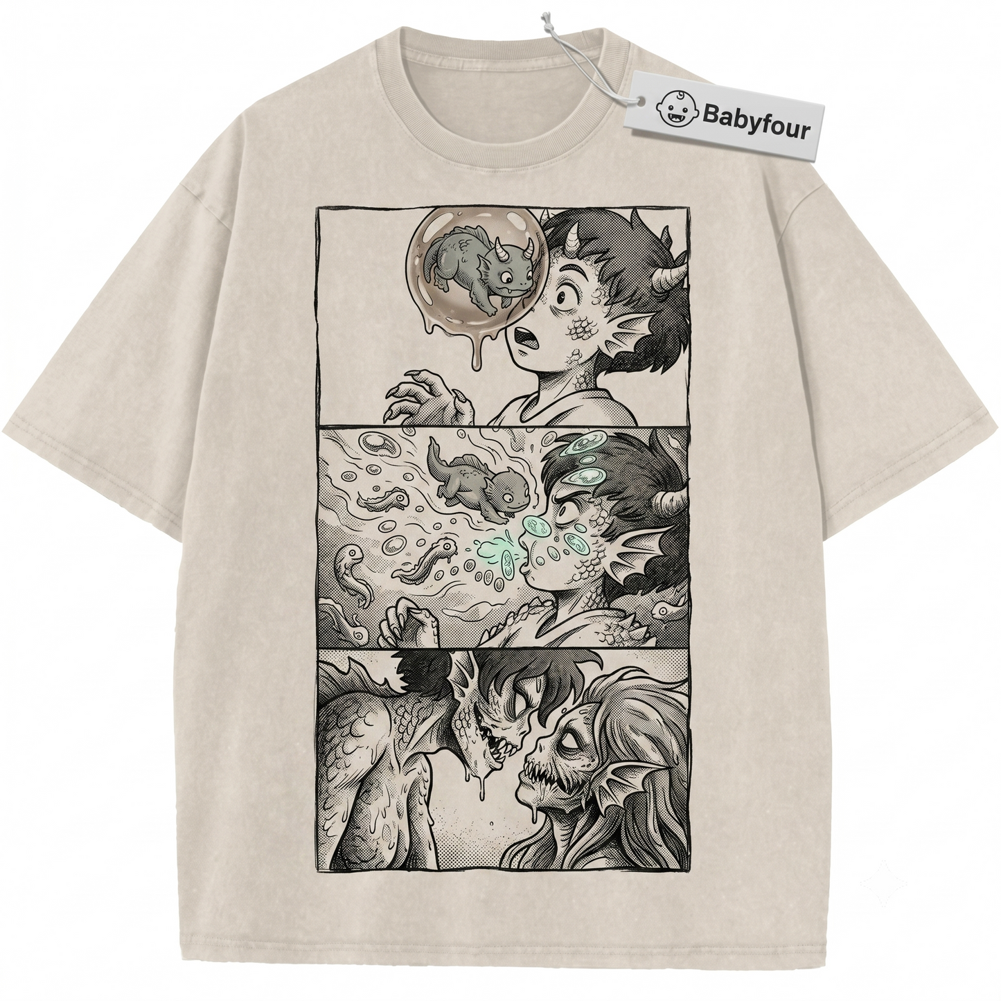 Retro Anime Magic Fish Girl Vintage Graphic Tee - Aesthetic Cute Goldfish Princess Unisex T-Shirt