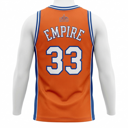Vintage New York City Basketball Jersey Orange Blue Unisex All-Over Print Sleeveless Shirt