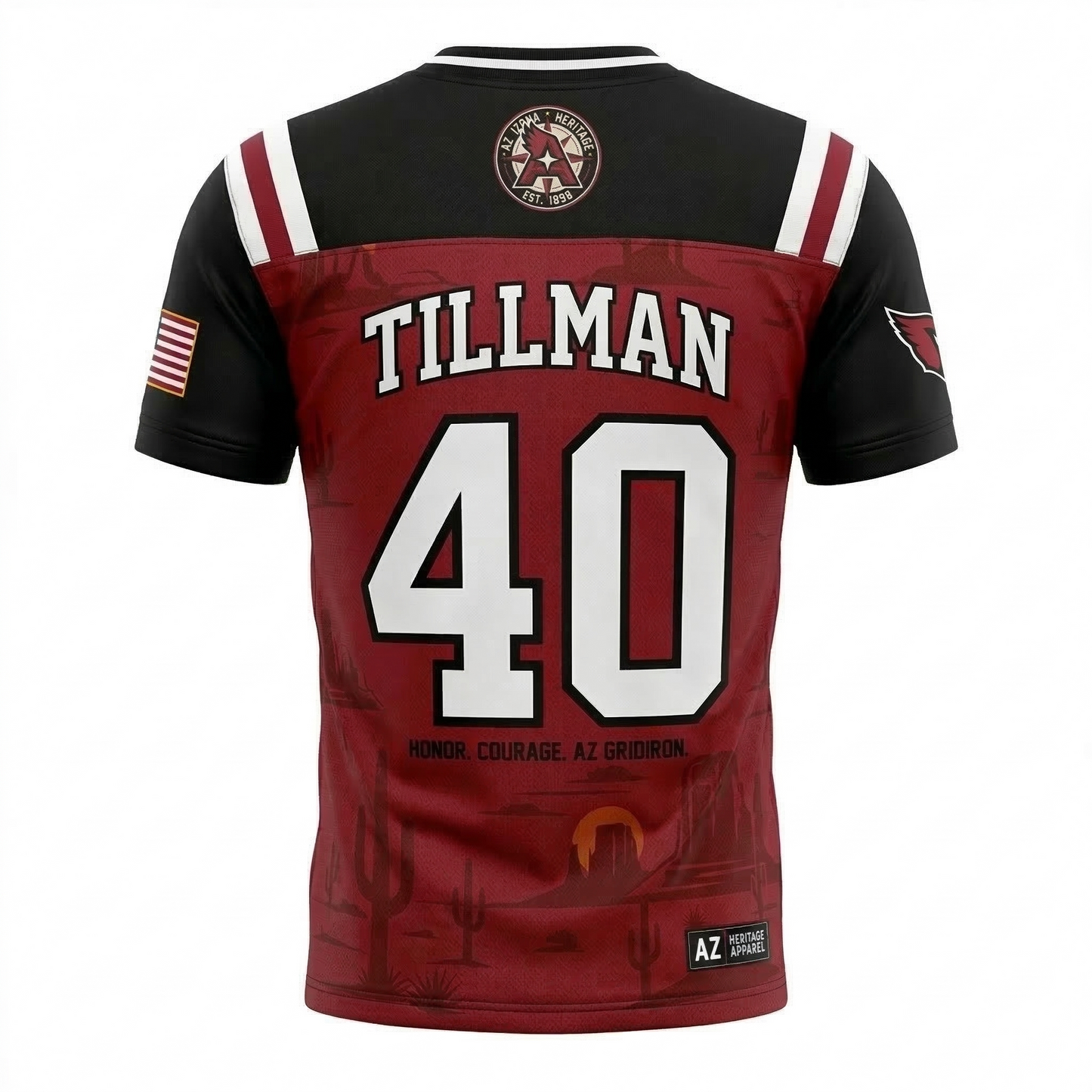 Unisex Arizona Heritage Football Fan Jersey | Cardinal Red Desert Edition AOP