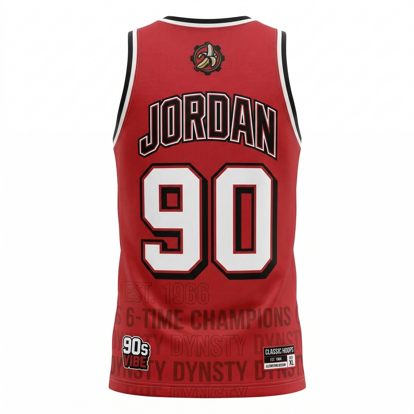 Unisex Windy City Dynasty Basketball Jersey | Retro 90s Hoops Vibe | Red & Black AOP Tank Top
