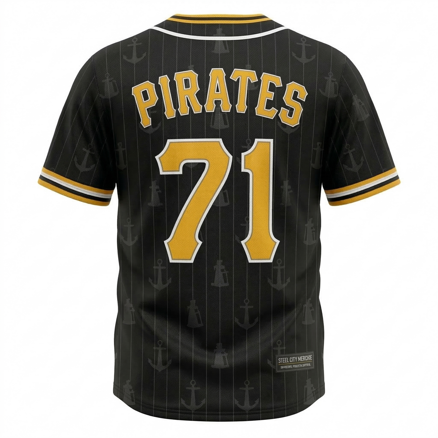 Pittsburgh Retro Baseball Jersey - Steel City Classic Design, Unisex Button-Up Sportswear - Heritage AOP