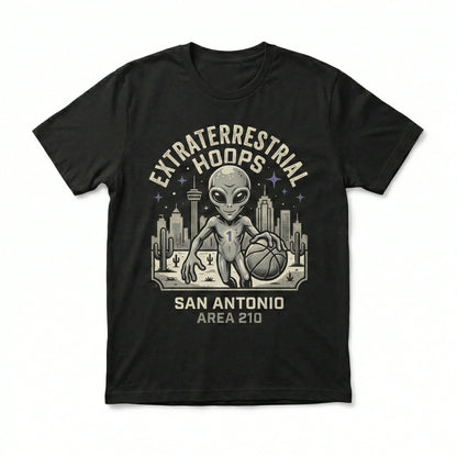 San Antonio Alien Basketball Fan Apparel - Texas Hoops Extraterrestrial Graphic Shirts & Hoodies