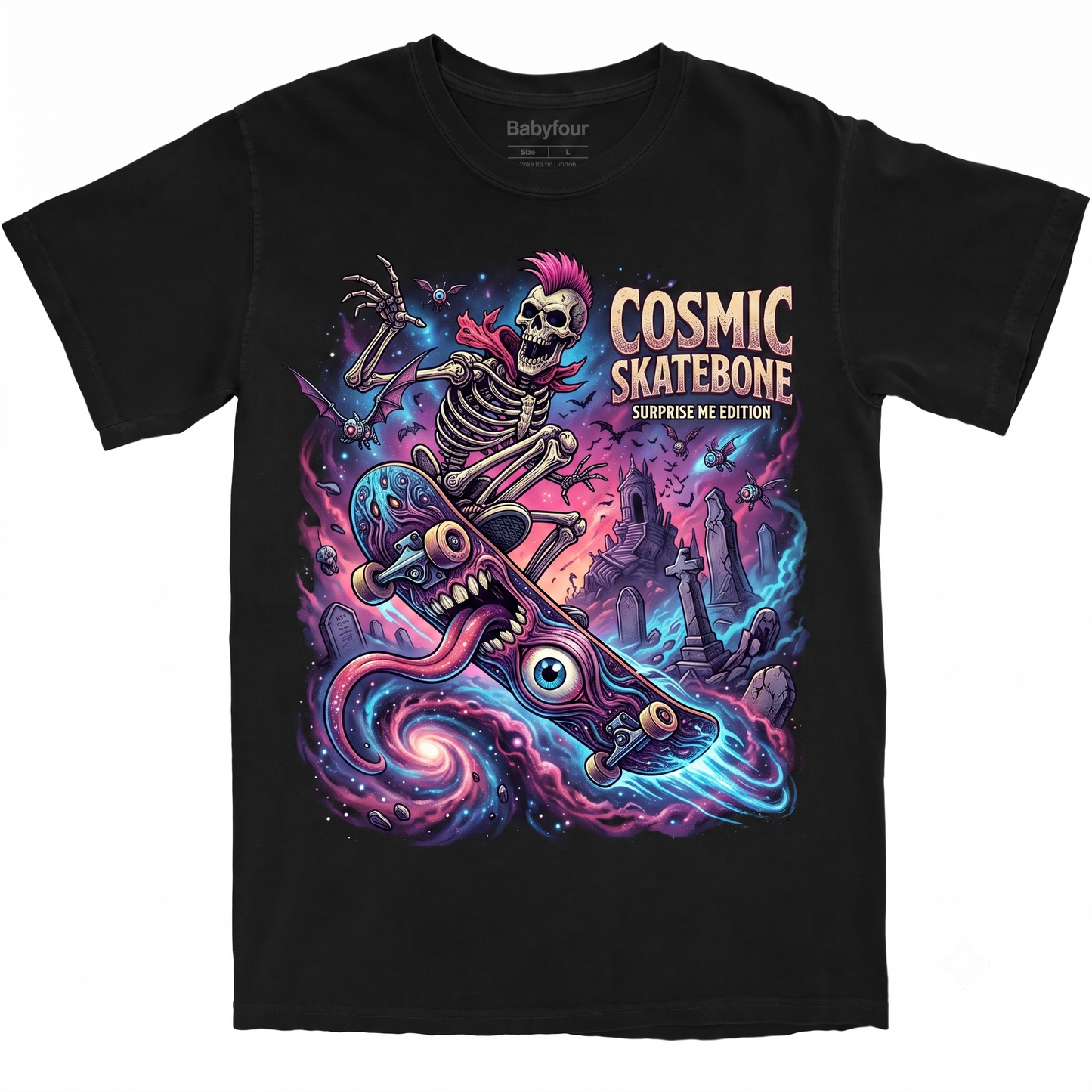 90s Retro Horror Book Curly Skeleton Unisex T-shirt