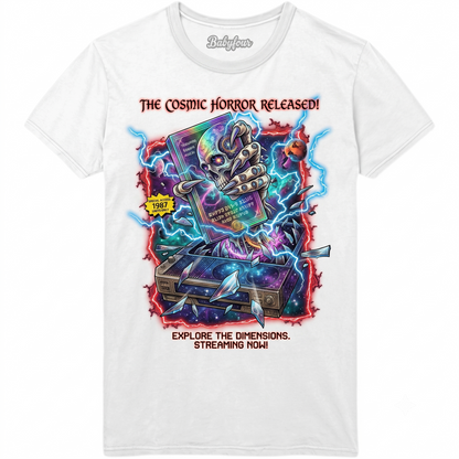 Vintage 80s Home Video Horror Movie T-Shirt Retro Cult Classic Film Unisex T-Shirt