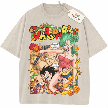 Japanese Animation Manga Character Clothing - Vintage Aesthetic Super Power Martial Arts Top - Unisex Tshirt