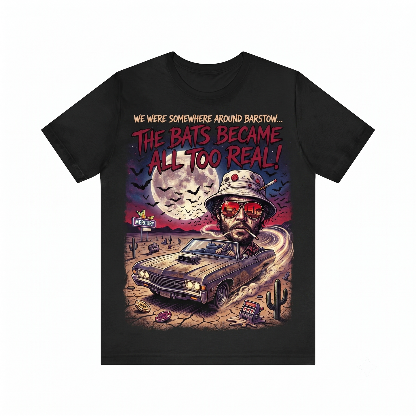 Gonzo Journalist Bat Country Vintage Graphic Tee - Retro Las Vegas Desert Trip Quote Merch Unisex T-Shirt