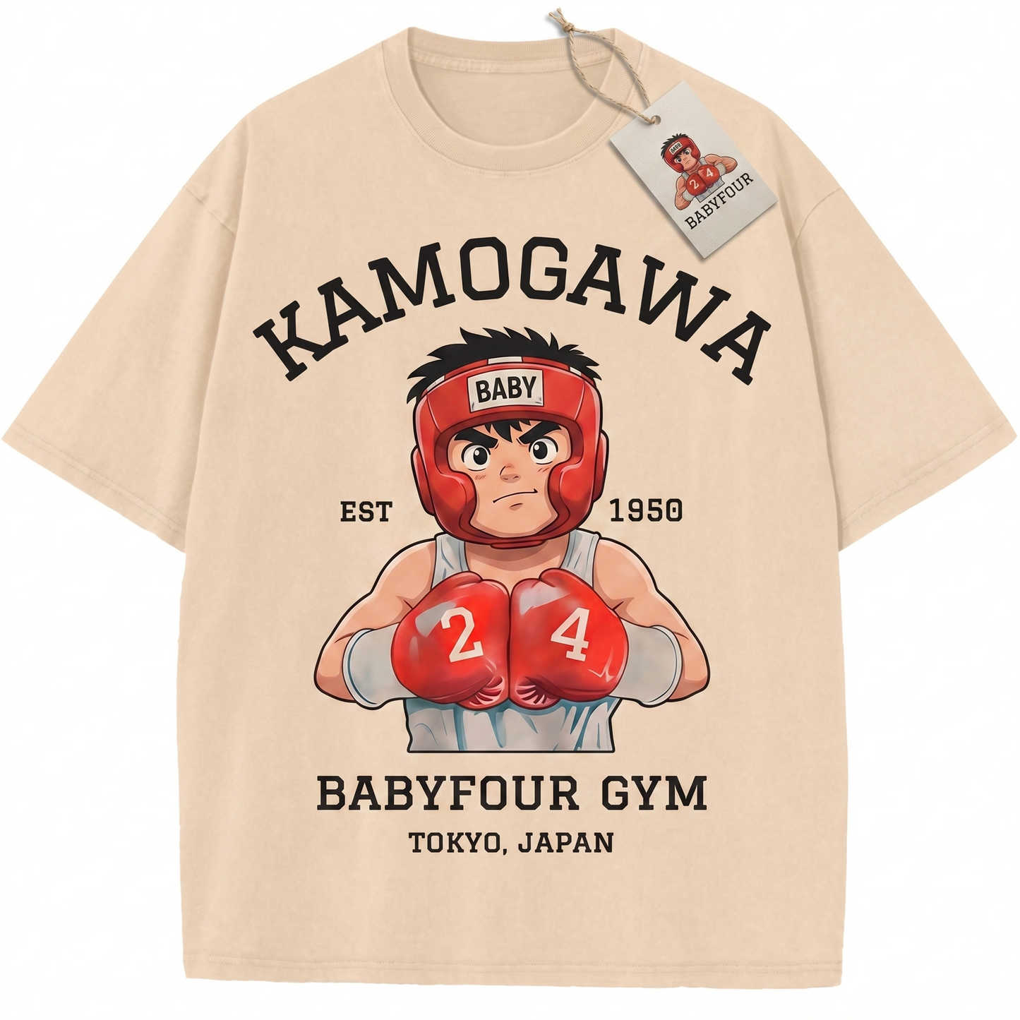 Vintage Anime Boxing Graphic Tee - Unisex Heavyweight T-Shirt
