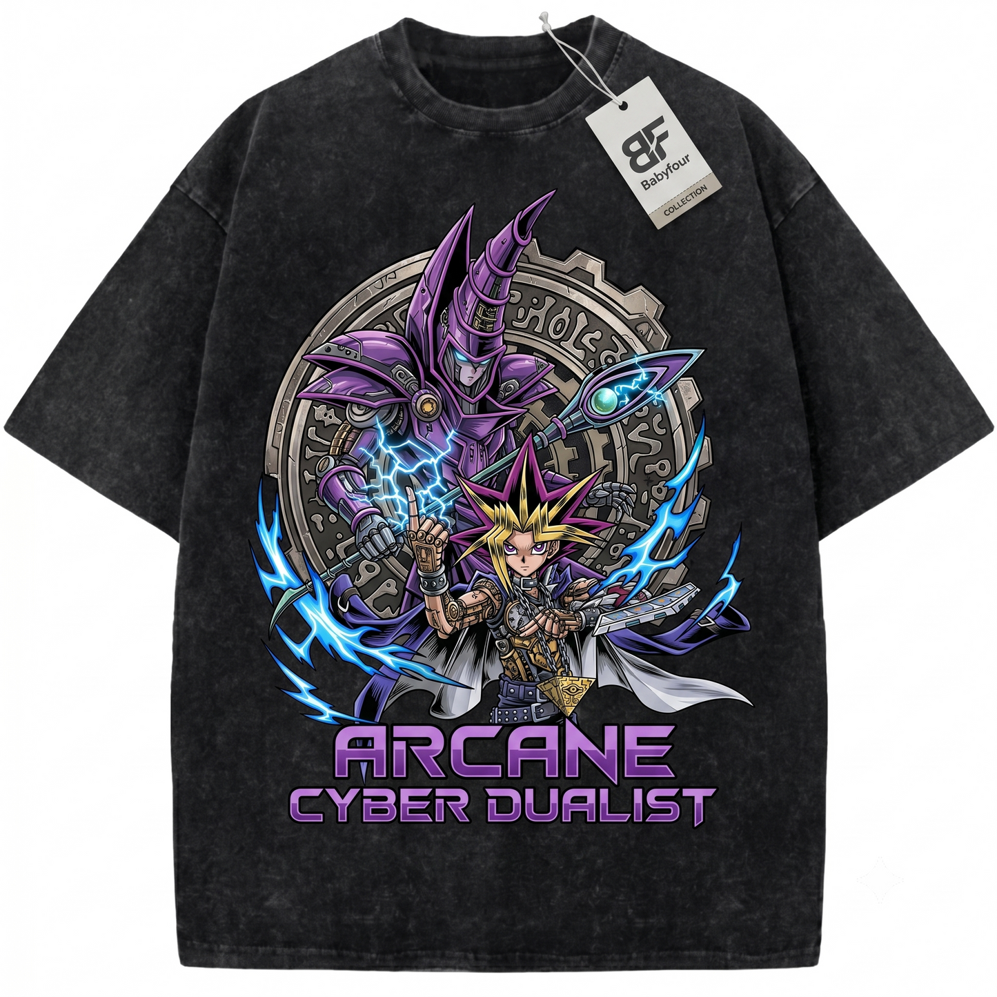 Retro Dark Sorcerer Graphic Tee - 90s Anime Nostalgia Vintage Unisex T-shirt