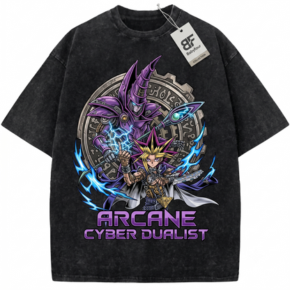 Retro Dark Sorcerer Graphic Tee - 90s Anime Nostalgia Vintage Unisex T-shirt