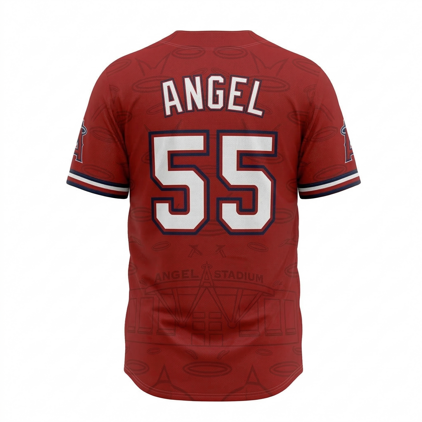 Anaheim Halos Premium Unisex Baseball Jersey - Red Full-Button All-Over Print Fan Shirt