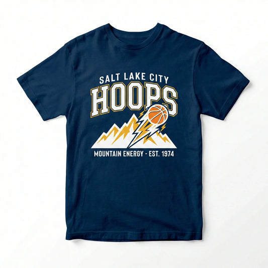 Salt Lake City Mountain Hoops Fan Apparel - Pro Basketball T-Shirt, Hoodie & Sweatshirt