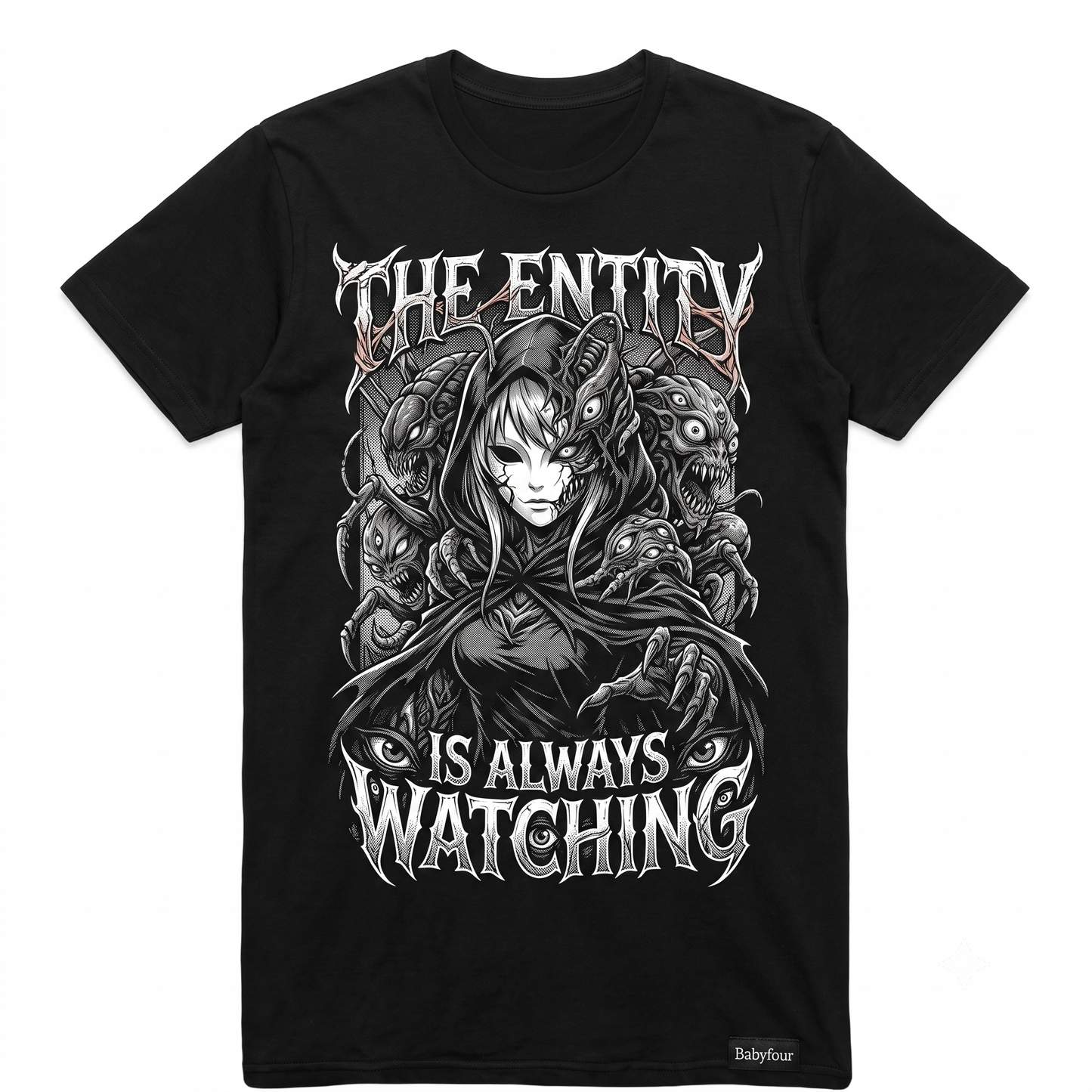 Robotic Goth Assassin Cybernetic Skeleton Graphic Tee - Revenant Is Watching You Unisex T-shirt