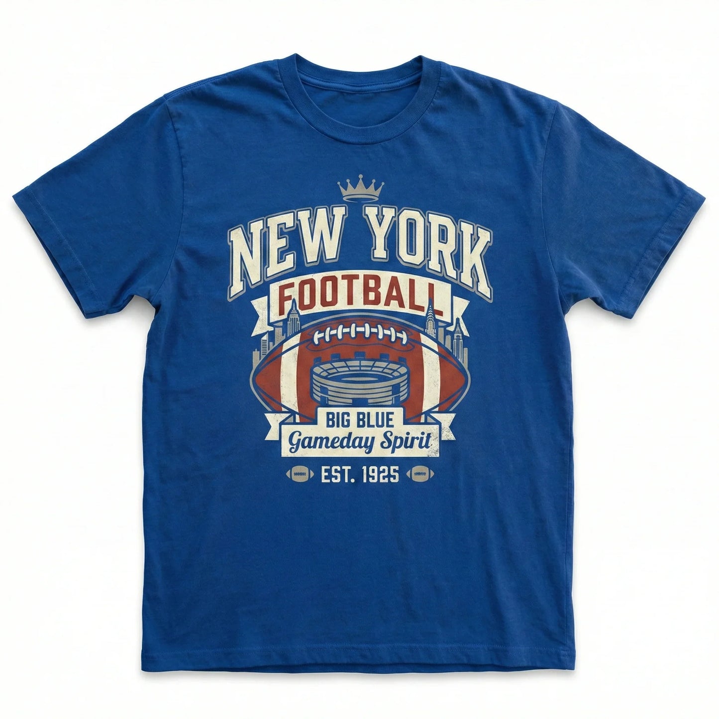 Classic New York Football Fan T-Shirt - Big Blue NY Gameday Apparel