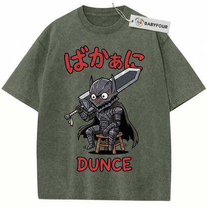 The Black Swordsman Vintage Graphic Tee - Goth Anime Manga Mercenary Shirt - Unisex T-Shirt