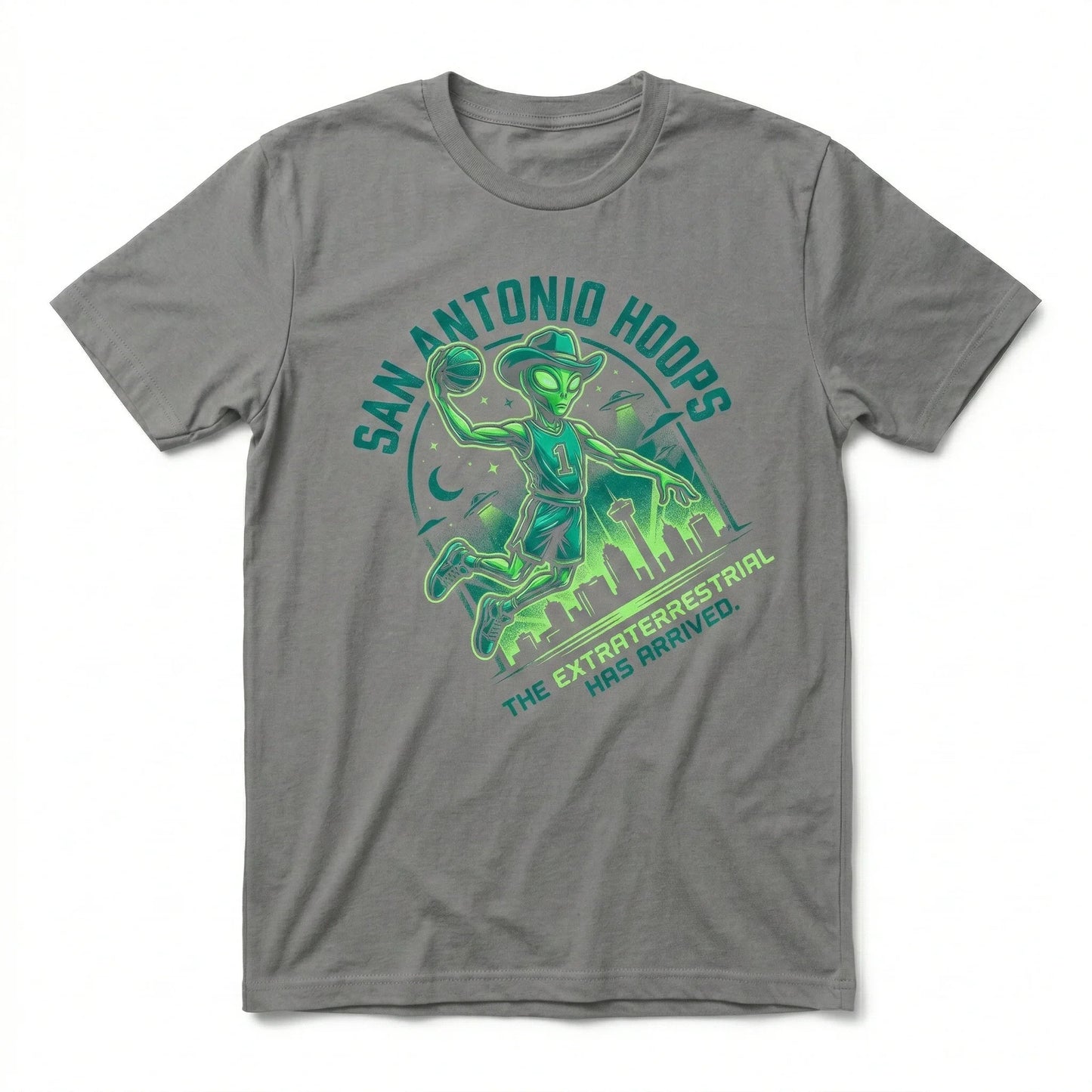 San Antonio Alien Basketball Fan Apparel - Texas Hoops Extraterrestrial Graphic Shirts & Hoodies
