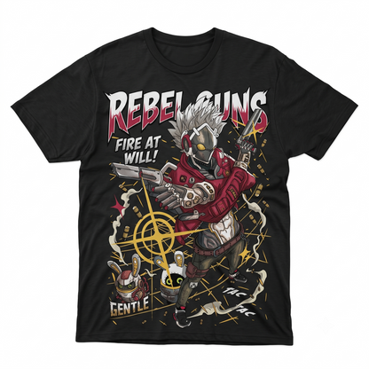 Cyberpunk Robot Graphic T-Shirt, Techwear Urban Streetwear Tee, Men’s Oversized Anime Style Short Sleeve Shirt