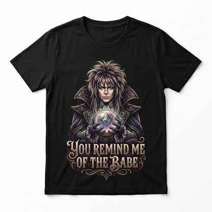 Retro 80s Dark Fantasy Wizard Crystal Ball Graphic Unisex T-Shirt