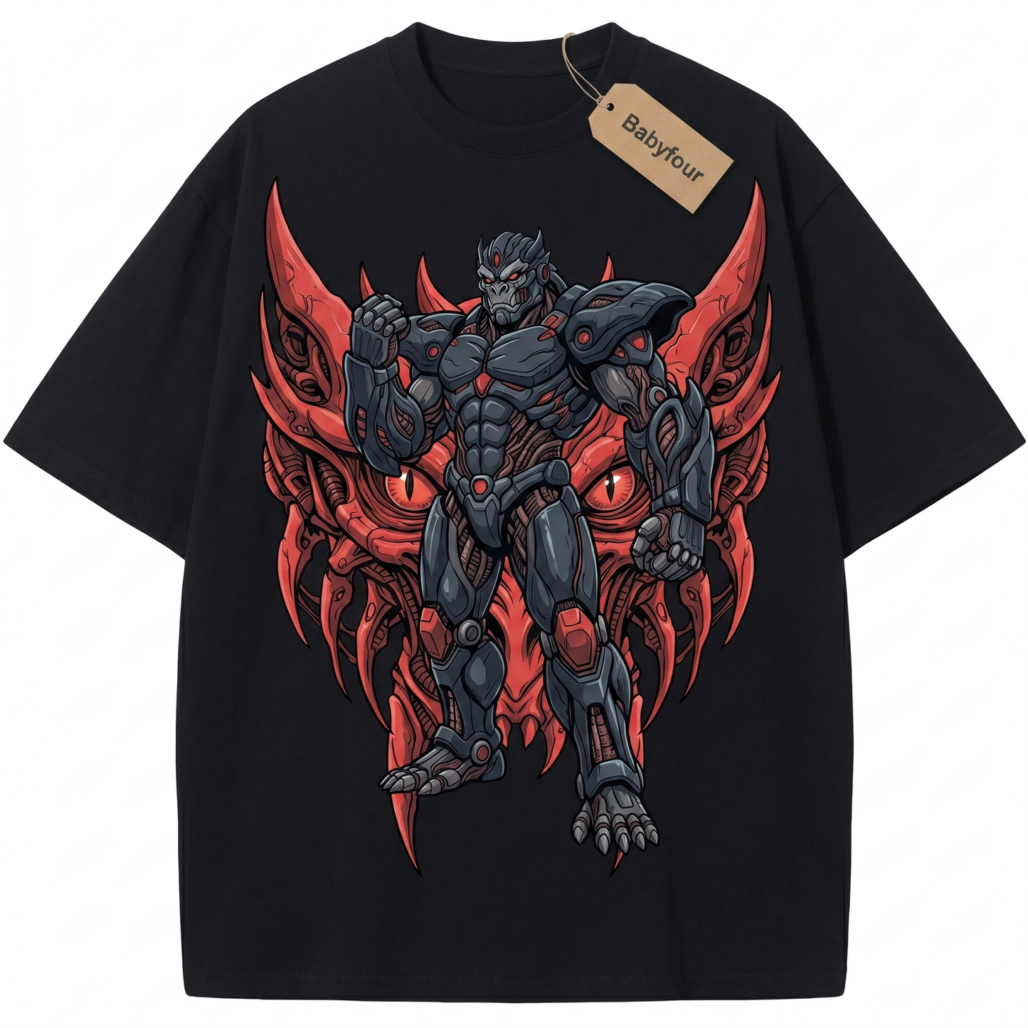 Vintage Mecha Gorilla Unisex T-Shirt - 90s Retro Sci-Fi Robot Beast Graphic Tee