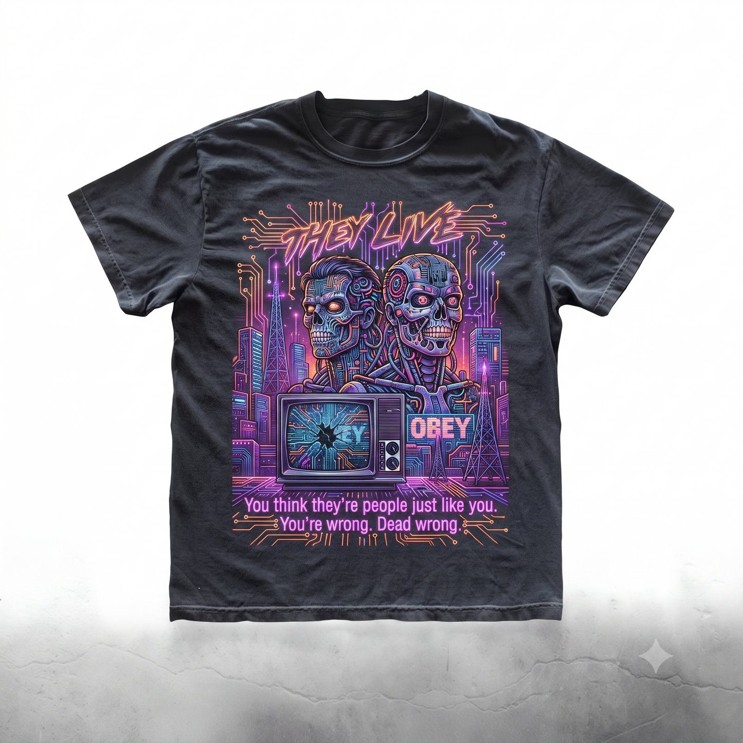 They Live Cult Classic Horror Graphic Tee  Retro Sci-Fi Movie Inspired Apparel  Vintage Aesthetic Unisex T-shirt