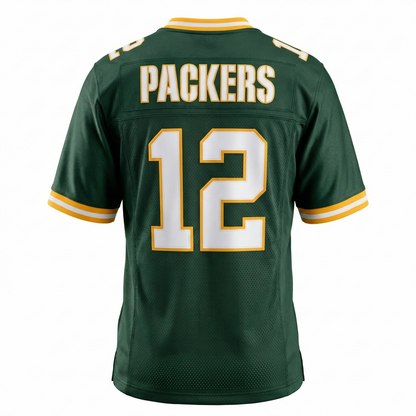 Vintage Titletown Green & Gold Football Jersey AOP - Ultimate Game Day Apparel