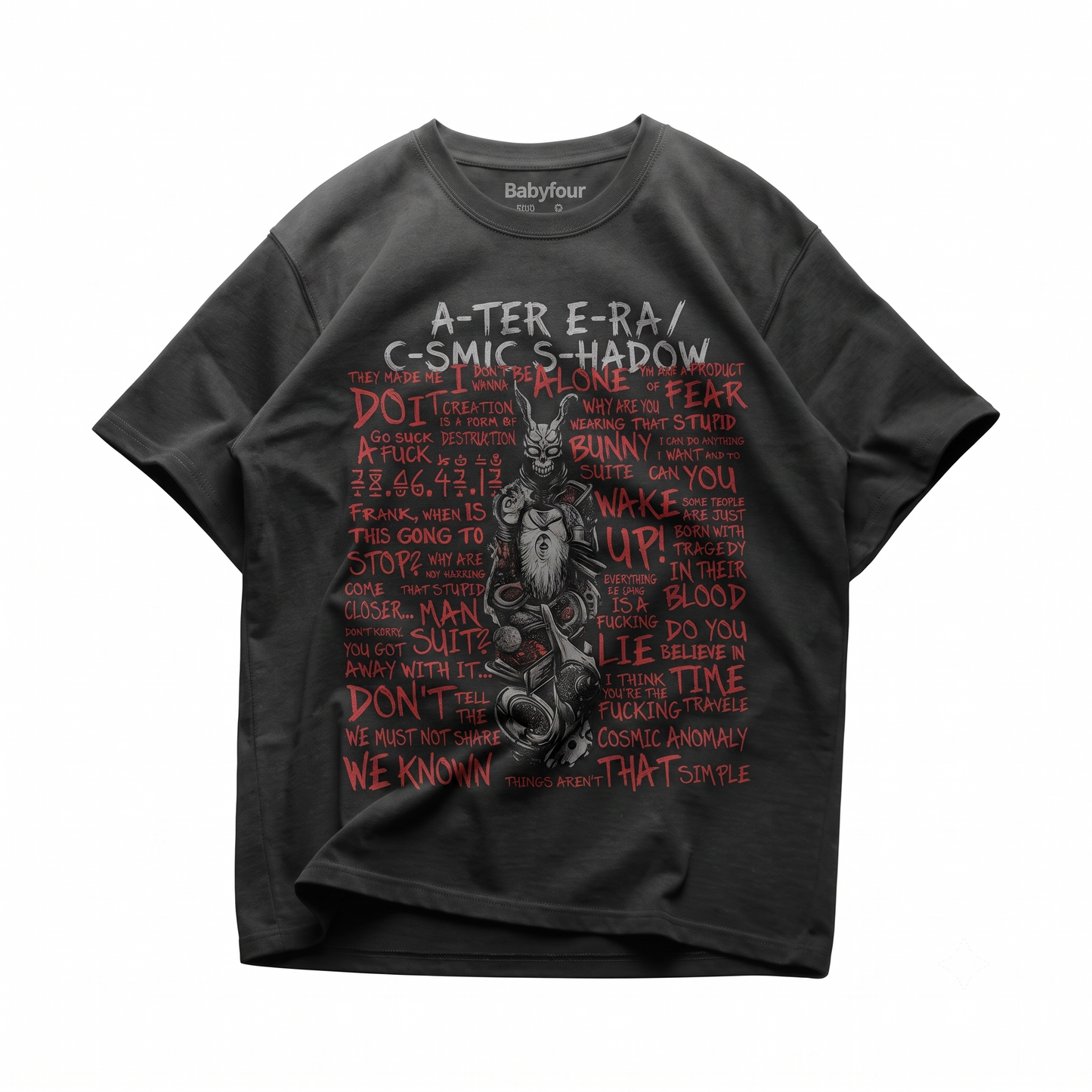Creepy Doomsday Bunny Mask Cult Classic Sci-Fi Heavy Cotton Unisex T-shirt