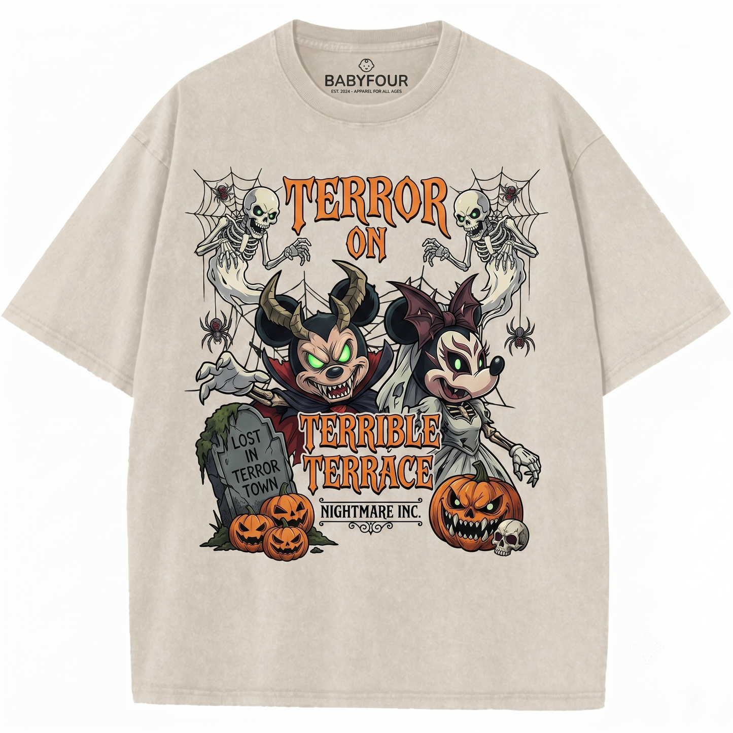 Vintage Retro Mouse Halloween Graphic Shirt - Spooky Cartoon Apparel Unisex T-shirt