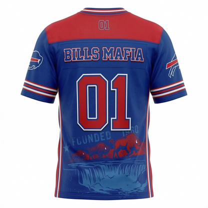 Buffalo Mafia Football Jersey - Royal Blue Heritage Edition - Unisex