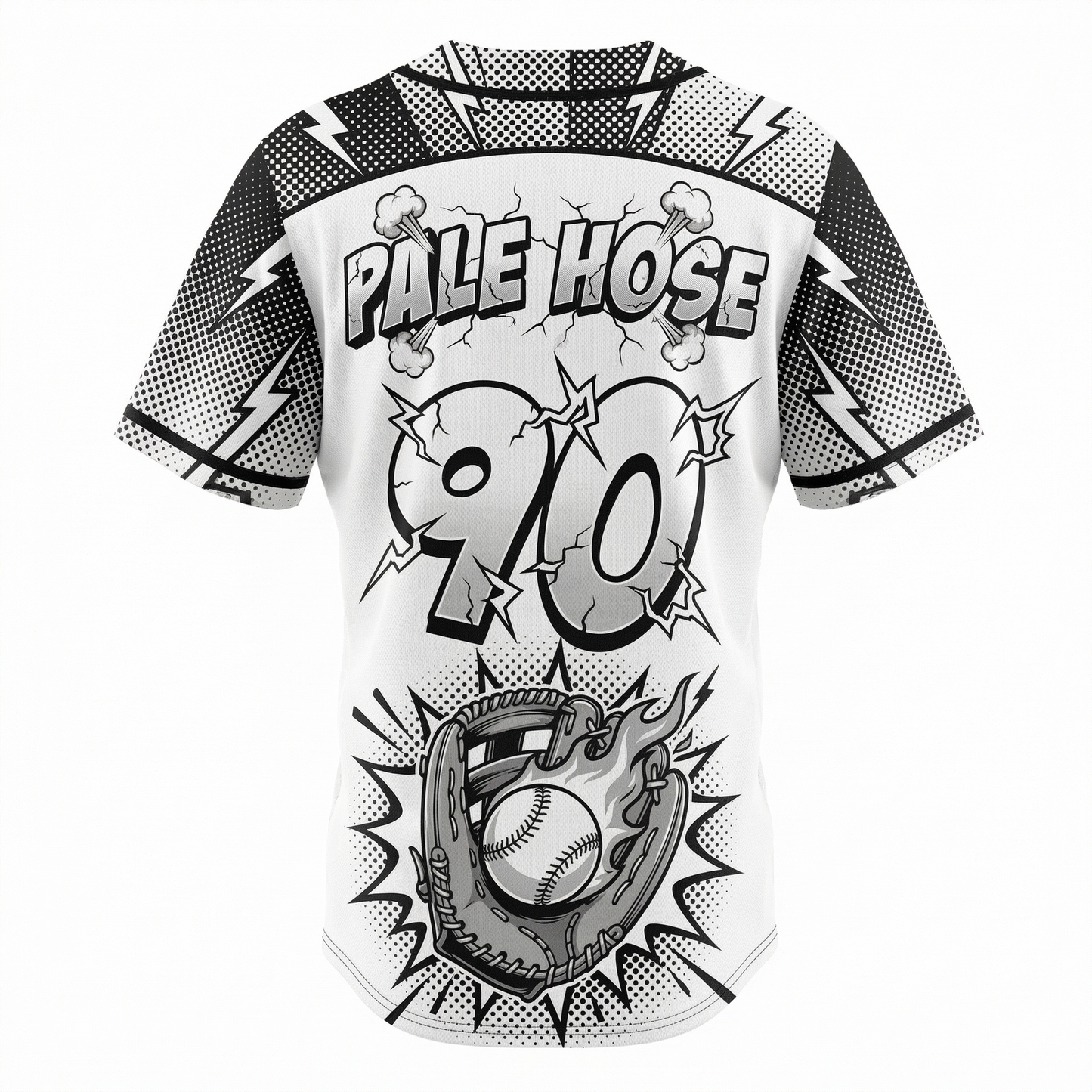 Unisex Chi-Town South Side Baseball Jersey - Retro Comic Art Graphic Button-Down Shirt