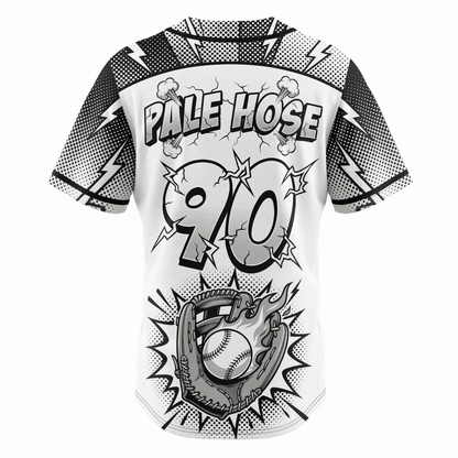 Unisex Chi-Town South Side Baseball Jersey - Retro Comic Art Graphic Button-Down Shirt