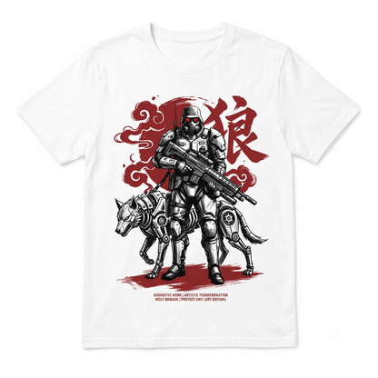 Retro Anime Wolf Squad Tactical Soldier Graphic Apparel Unisex T-shirt