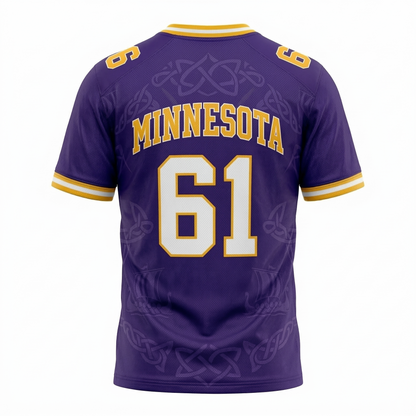 Vintage Minnesota 'Purple People Eaters' Inspired All-over-Print Football Jersey – Unisex