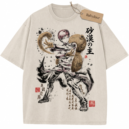 Vintage Sand Ninja Anime Graphic T-Shirt, Retro Japanese Shinobi Tee, Unisex Tshirt