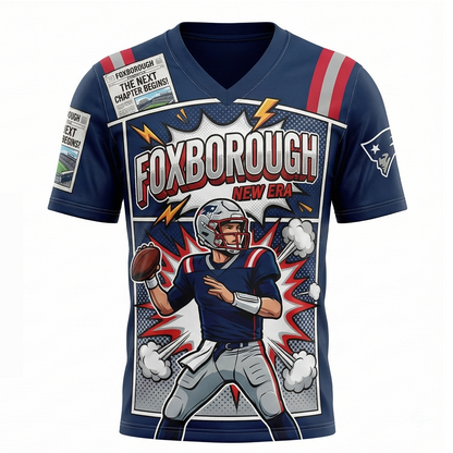 Unisex Foxborough Gridiron "New Era" AOP Football Jersey - 90s Comic Book Style