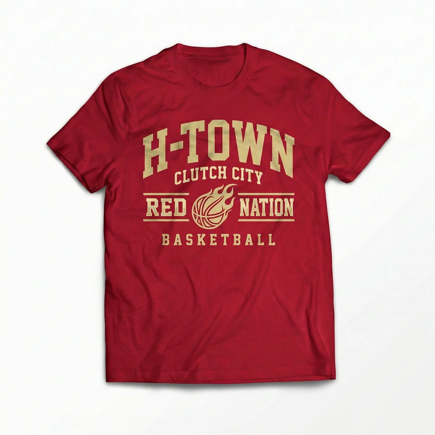 Houston Basketball Fan Gear - H-Town Clutch City Pride Graphic T-Shirt, Hoodie, Sweatshirt - Red Nation Support Apparel