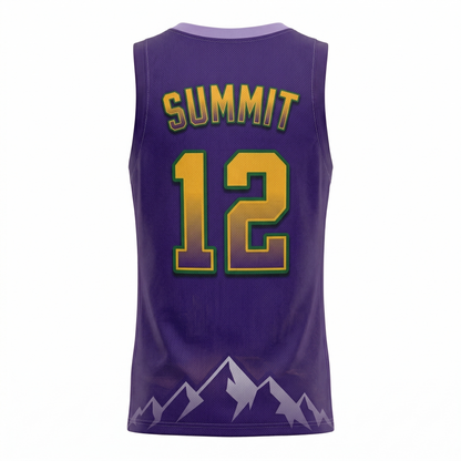 Salt Lake City Retro Mountain Performance Basketball Jersey - Unisex Heritage Hype