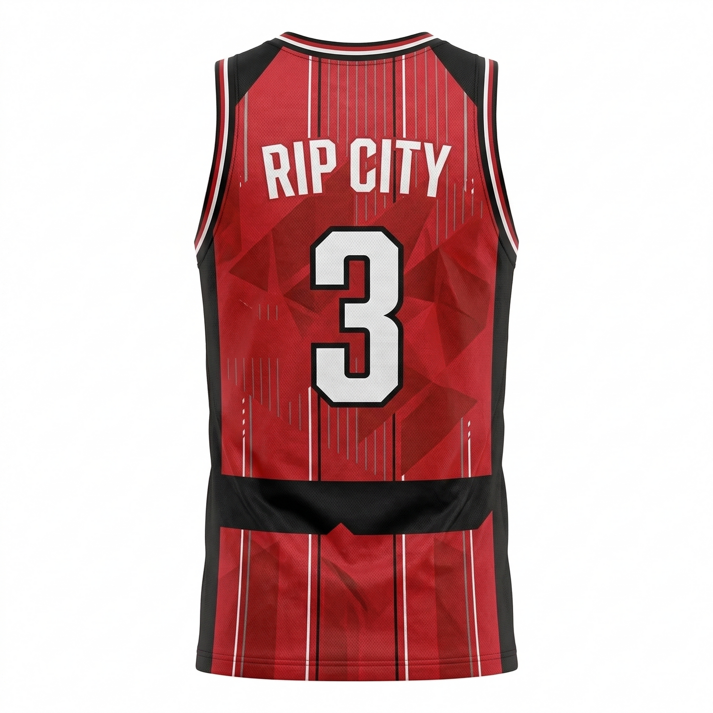 Unisex Portland Basketball Jersey - Red & Black Pro Hoops V-Neck Tank Top