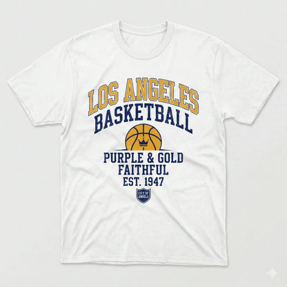 Los Angeles Hoops Classic Fan Graphic Apparel - Purple & Gold Spirit Gear