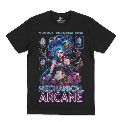 Graphic Unisex T-Shirt, Blue Haired Anime Character Streetwear Tee, Vintage Style Heavyweight Cotton Shirt