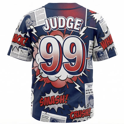 Vintage 90s Bronx Baseball Comic Style Jersey - "The Empire Strikes Out" Satirical Unisex Button-Up Shirt