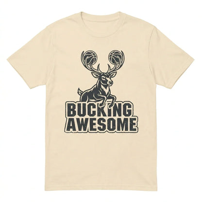 Funny Milwaukee Hoops Fan Gear | "Bucking Awesome" Basketball T-Shirt, Hoodie & Sweatshirt